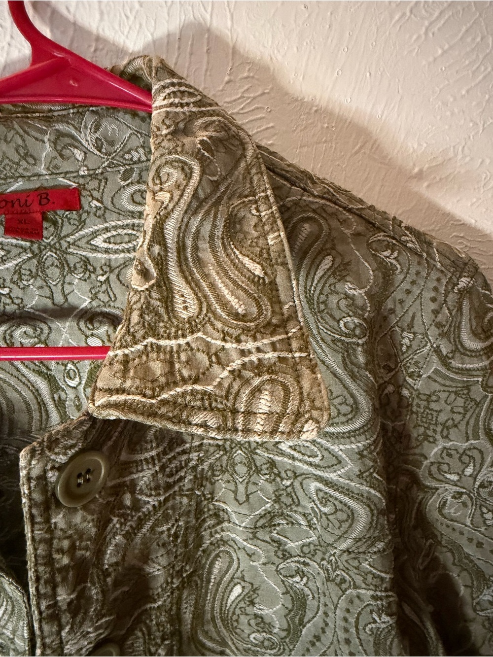 Jones New York Sage Green Paisley Blazer - Picture 4 of 7